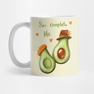 Avocado time. you complete me. Couple Mug